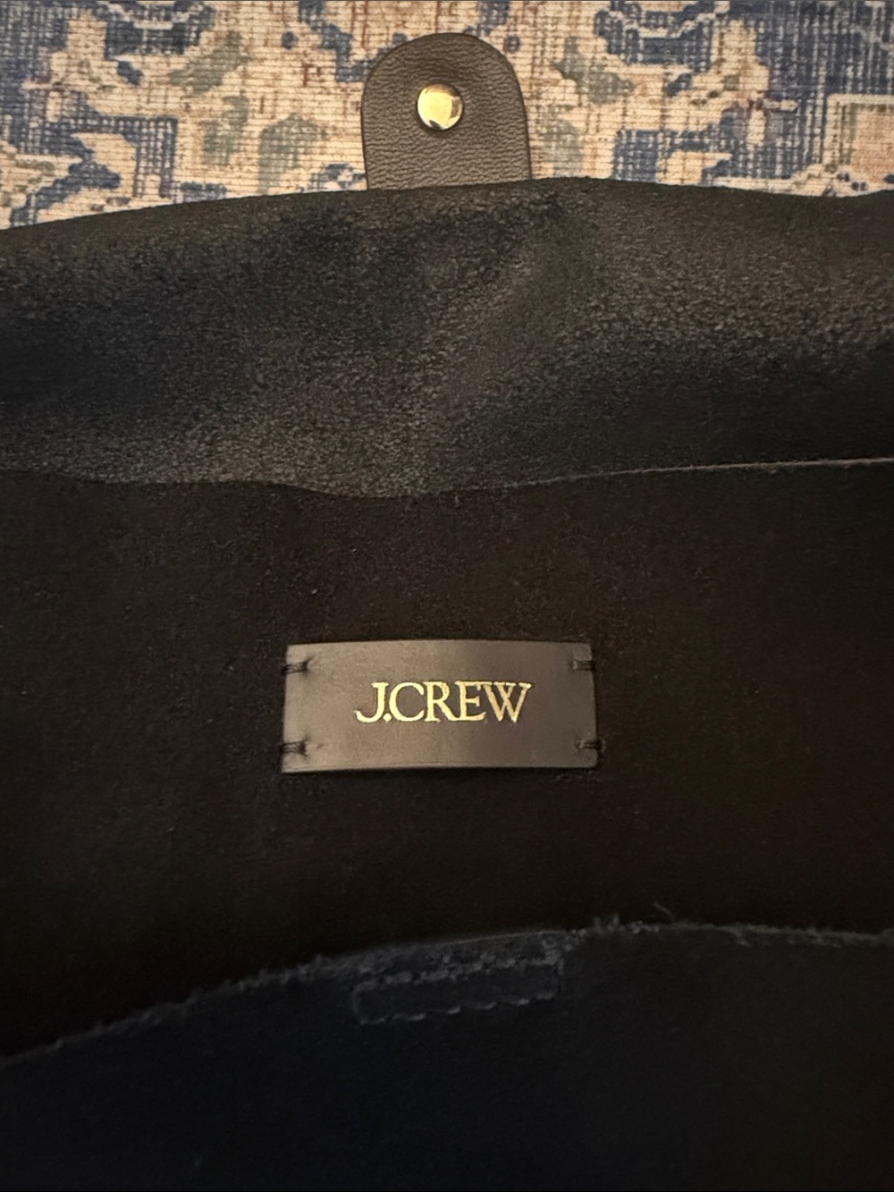 JCREW | Berkeley Large Oversized Black Suede Tote Bag - Picture 5 of 10